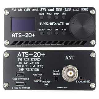 Upgraded ATS-20+ Radio Receiver FM AM (MW & SW) SSB (LSB & USB) With Battery