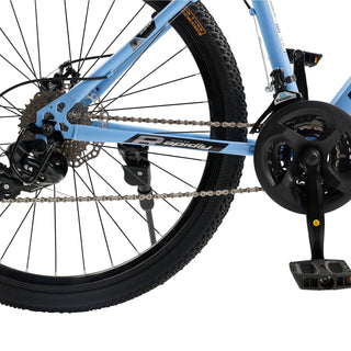 Blue Mountain Bike 26 Inch for Adult, 27-Speed Dual Suspension