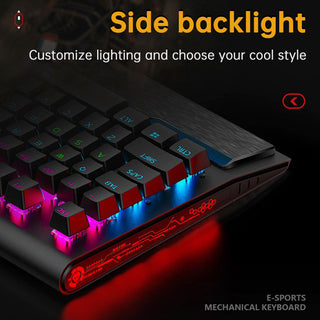 K1000 Mechanical Keyboard Wired 104key Red Switches for PC Chroma RGB Wrist Rest