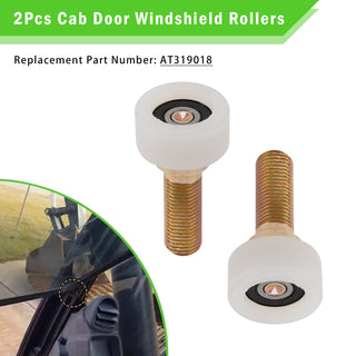 2Pcs AT319018 Cab Windshield Roller For John Deere 313 315 CT322 CT332