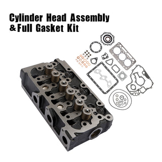 Complete Cylinder Head & Full Gasket Kit Compatible With Kubota D722 Engine