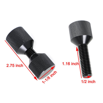 1-1/8" Two Hole Pins Small Aluminum Knurled With Removable Threads Generic