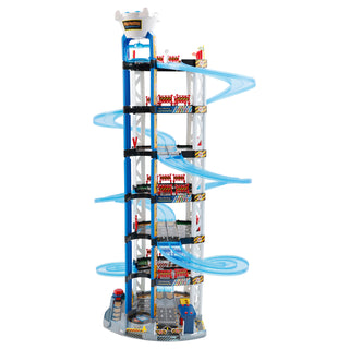 Intelligent Electric City Seven Floor Track Parking Lot Toy With 4 Cars For Kid Toy