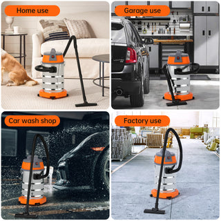 Topteng Wet Dry Blow Three Uses 10 Gallon 3200w 8 Peak Hp Stainless Steel Vacuum Cleaner
