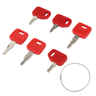 6Pcs For John Deere Heavy Equipment Ignition Excavator Loader Dozer Keys