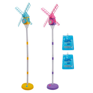 Windmill Bubble Machine Standing Bubble Blower With Light Outdoor Kid Toy Party
