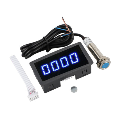 4 Digital LED Tachometer RPM Speed Meter With Hall Proximity Switch Sensor NPN Generic