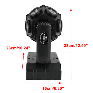 200W Moving Head 12 LED Rotating Beam Stage Light RGBW DJ Disco Party DMX US