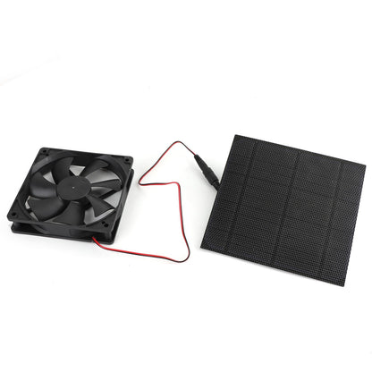 Solar Panel Powered Fan Mini Ventilator For Greenhouse Pet/Dog Chicken House