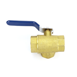 3-Way Ball Valve Female L Port Lever Handle 1" NPT Made Of Forged Brass