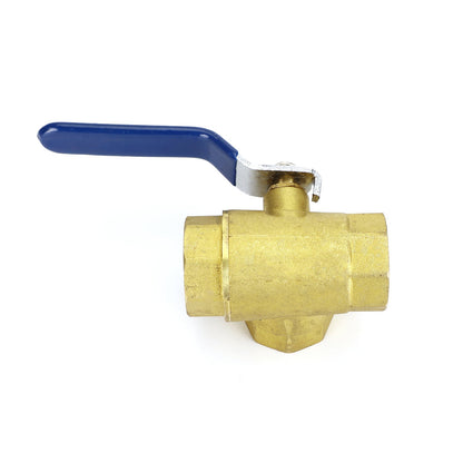 1" 3 Way Ball Valve Female L Port Vinly Insulation Handle 600 WOG DN25 Generic