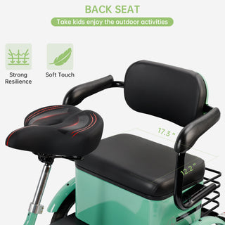 Electric Folding Tricycle 400W, 3-Wheel Bike for Adults, 48V Battery