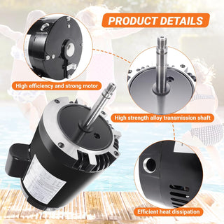 3/4 HP Pool Booster Pump Motor Compatible with A.O. Smith Century B625