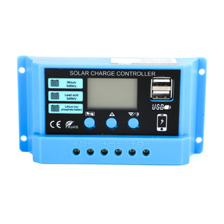 10A PWM Solar Charge Controller 12V 24V Regulator For 100W 200W 300W Solar Panel