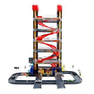Intelligent City Six Floor Track Parking Lot Toy With 8 Cars For Kids Age 3-8