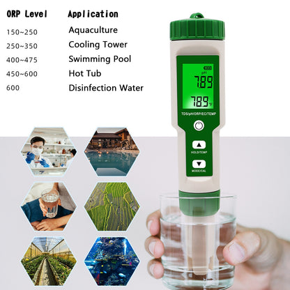 5 in 1 Digital PH TDS EC ORP Temperature Water Quality Tester Meter Test Tool