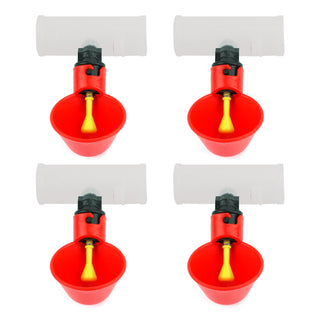 4PCS Water Drinking Cups Chicken Waterer Automatic Poultry Drinkers
