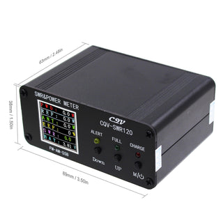 1.8MHz-54MHz Standing Wave Meter 240*240 Full Color Display 0.5-120W Power meter