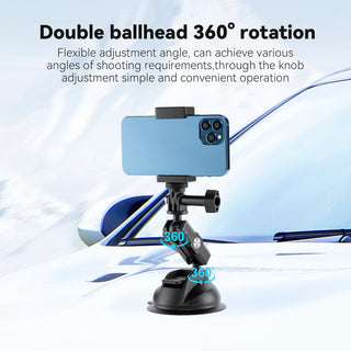 Suction Cup Bracket Strong Suction 360° adjustable For Dji Gopro13/Insta 360 Go3