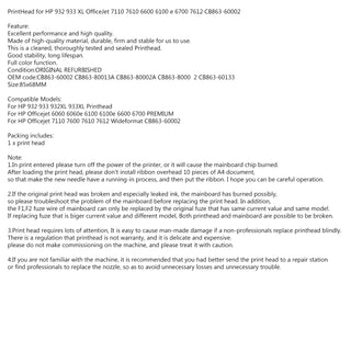 HP 932XL 933XL Printhead Replacement for HP Officejet 6060 6100 6600 6700