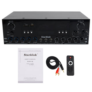 3000W Stereo HiFi Power Amplifier 5.1-Channel Home Karaoke Bluetooth Amplifier