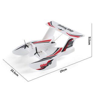 RC Plane For Water Land & Air Aircraft 3Ch Remote With 2 Batteries 2.4Ghz Red