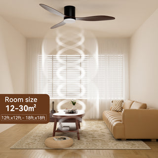 52 Inch Low Profile Ceiling Fan with Remote/App Control