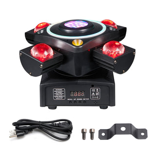 4 Arm Moving Head Light RGBW Beam Laser Disco Ball Light Stage Lighting DMX