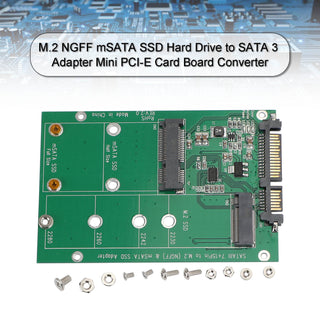 M.2 B / B+M KEY NGFF 2.5" mSATA SSD to SATA III Board Converter Adapter Card