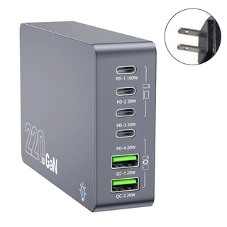 F8A Desktop Charging Station USB 6-Port Fast Charger PD100W Smart Charger US