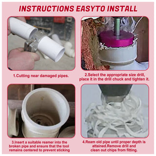 9Pcs PVC Pipe Reamer Plastic PVC Pipe Fitting Reamer Plumbing Tools Kit Fit