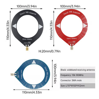 10kHz-180MHz Full-Band Ring Donut Antenna Shortwave/Medium Wave SDR Reception