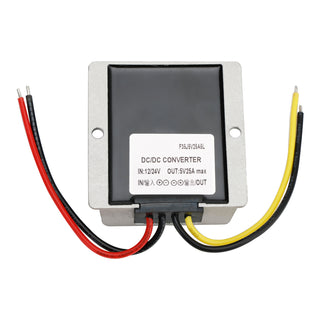 12/24V to 5V 25A Step Down DC/DC 125W Power Converter Regulator WaterProof