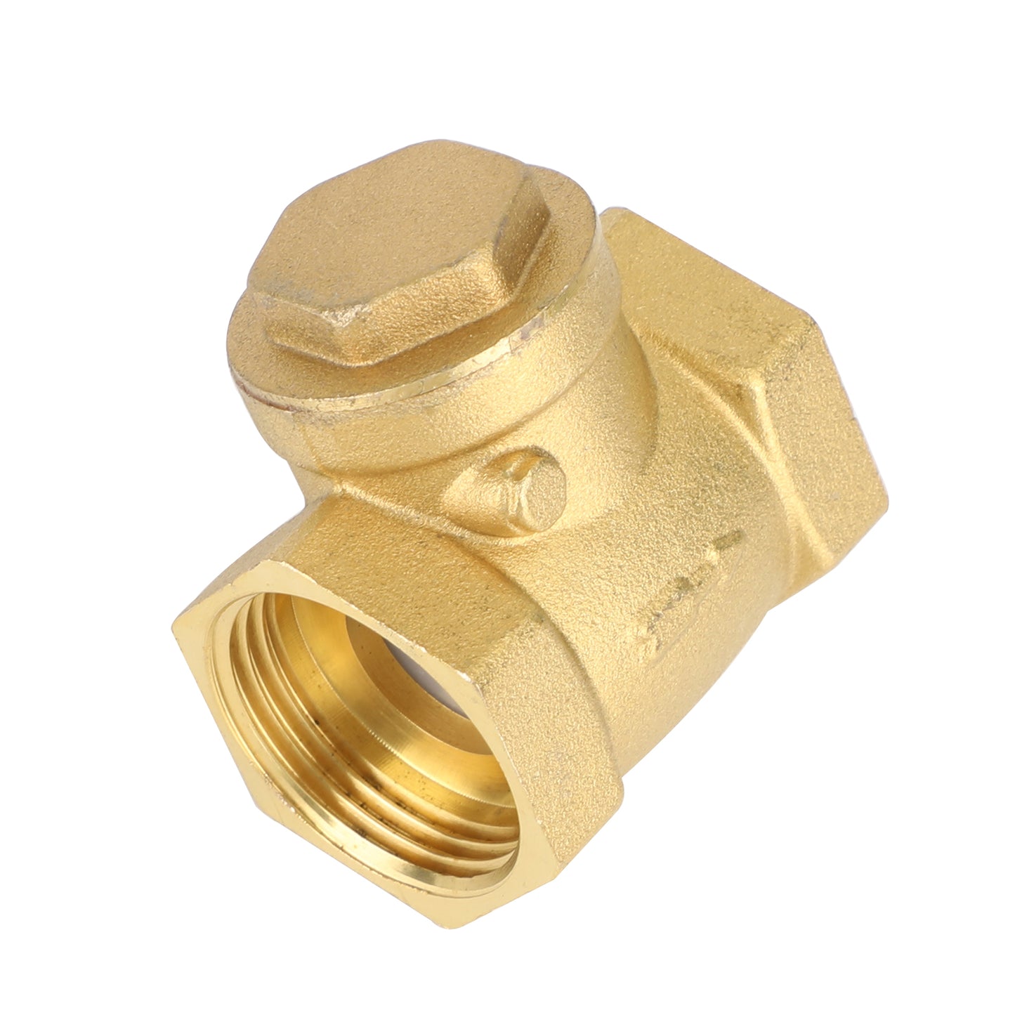 1" NPT Brass Water Oil Gas Swing Check Valve Threaded Plumbing Fitting