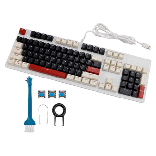 104-Key Wired Mechanical Linear Switch Gaming Keyboard Blue Switch Customizable