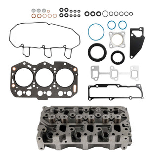 Complete Cylinder Head & Full Gasket Kit Compatible With Yanmar 3TNV76 Engine