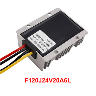 20A Waterproof DC/DC Converter Power Supply Regulator 40-120V Step Down To 24V