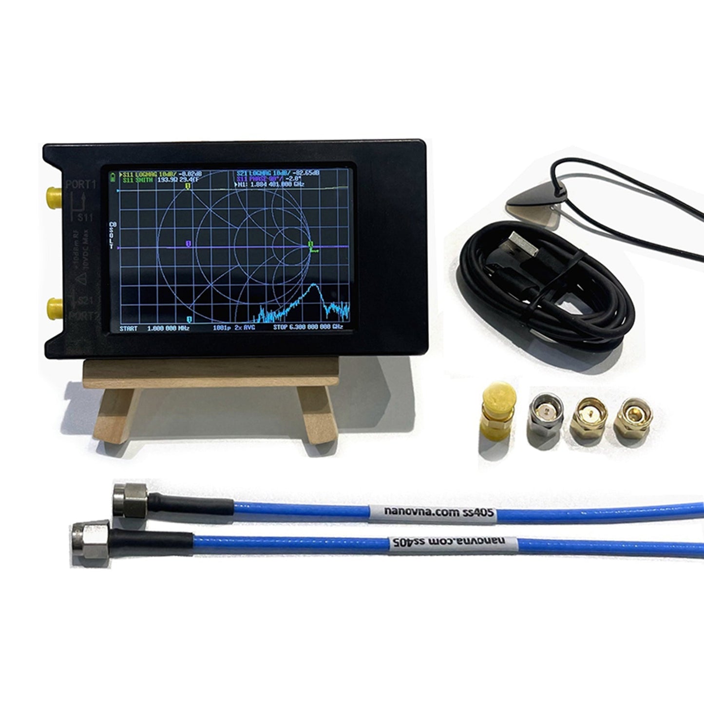 4" 50Khz-6.3Ghz Vector Network Analyzer Antenna Analyzer For MF HF VHF Generic