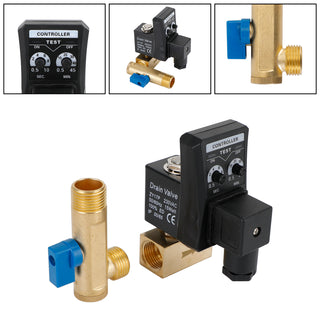 1/2" Automatic Electronic Timed Air Compressor Condensate Auto Drain Valve