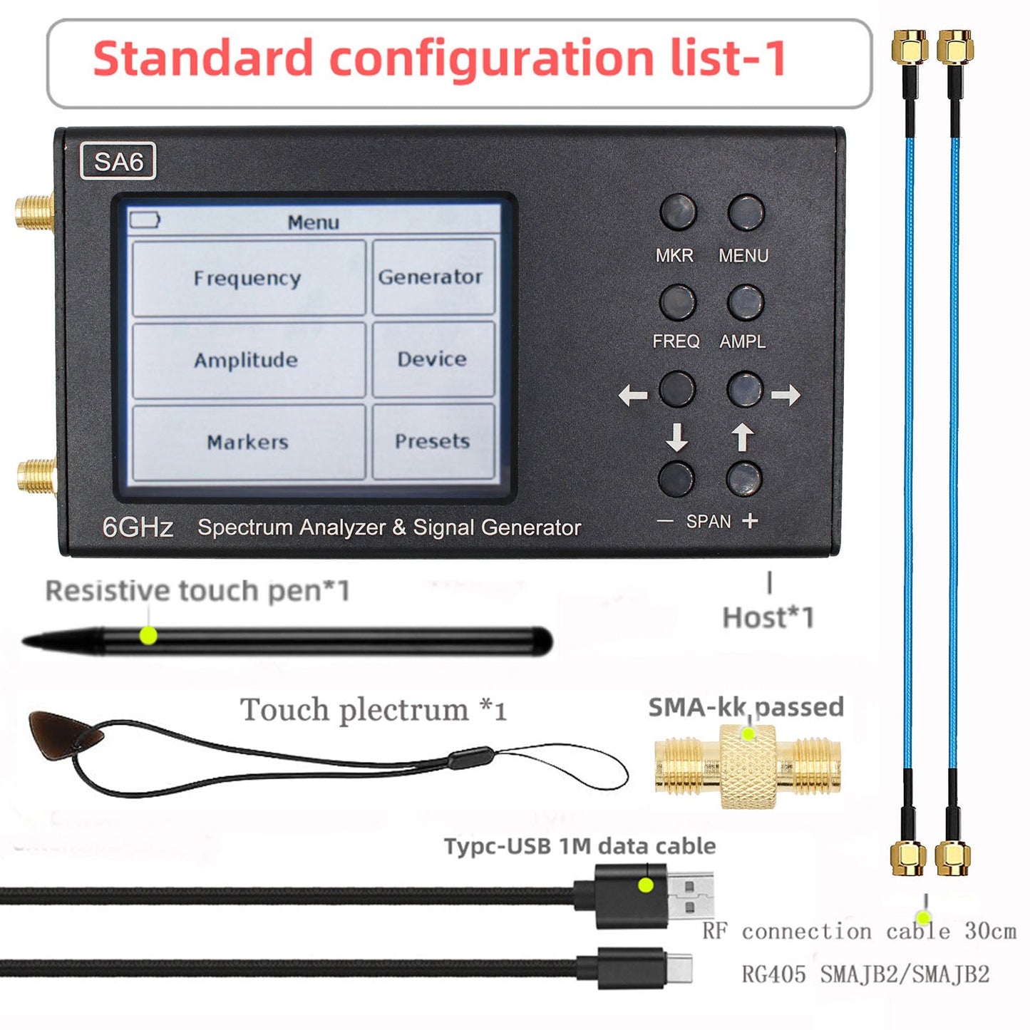 Spectrum Analyzer Signal Generator Wi-Fi 2G 4G LTE CDMA GSM GPRS SA6 6GHz Generic