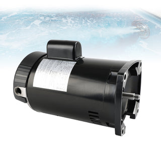 Square Flange Pool Motor 1.5 HP B2854 Replacement for Sta‑Rite / Hydro Tech