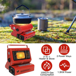 Camping Heater with Double Heat Source – Portable Survival Solution