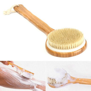 Back Scrubber Brush SPA Body Brush Natural Wooden Handle Brush