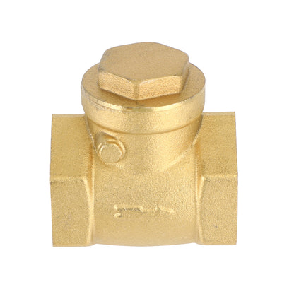 1" NPT Brass Water Oil Gas Swing Check Valve Threaded Plumbing Fitting