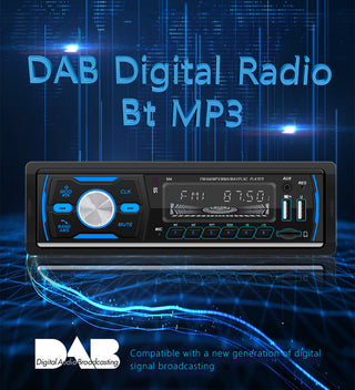 1 Din Car Radio Stereo MP3 Player USB AUX FM AM RDS DAB+ Bluetooth In Dash Unit