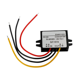Waterproof DC-DC Buck Step Down Volt Converter 20V-72V 24V 36V 48V to 12V 1A