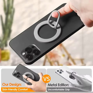 Liquid Silicone Magnetic Phone Grip Stand MagSafe for iPhone 17 16 15 14 Pro Max