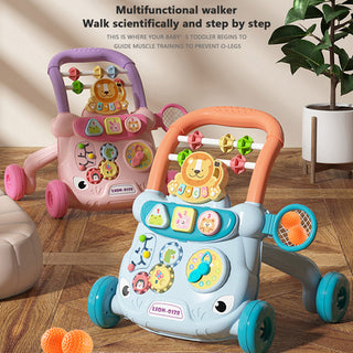 Baby Walker Sit and Stand Push Learning Toys Speed Adjustable Musical Activity Center with water tank for 6 Month and up