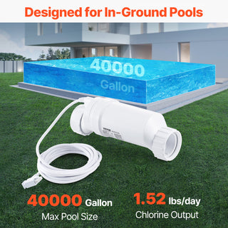 Salt Chlorine Generator 20CELL-15/89420001 40,000 Gallons For Swimming Pool