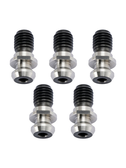 5 Pcs CAT40 45° 0.740" Pull Stud Retention Knob Fits Mazak Fadal CNC Silver